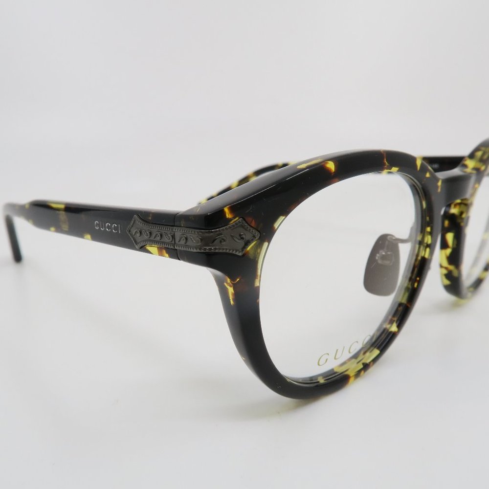 Gucci GG0071O 002 50mm Tortoise Gloss and Titanium New Men's Eyeglasses. - Picture 4 of 9